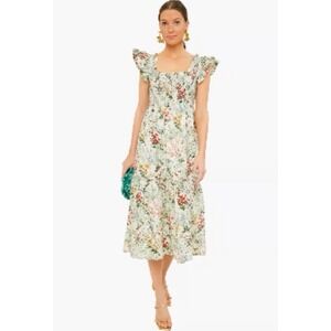 Tuckernuck Women's Smocked Sun Faded Fields Millie Floral Dress Size S